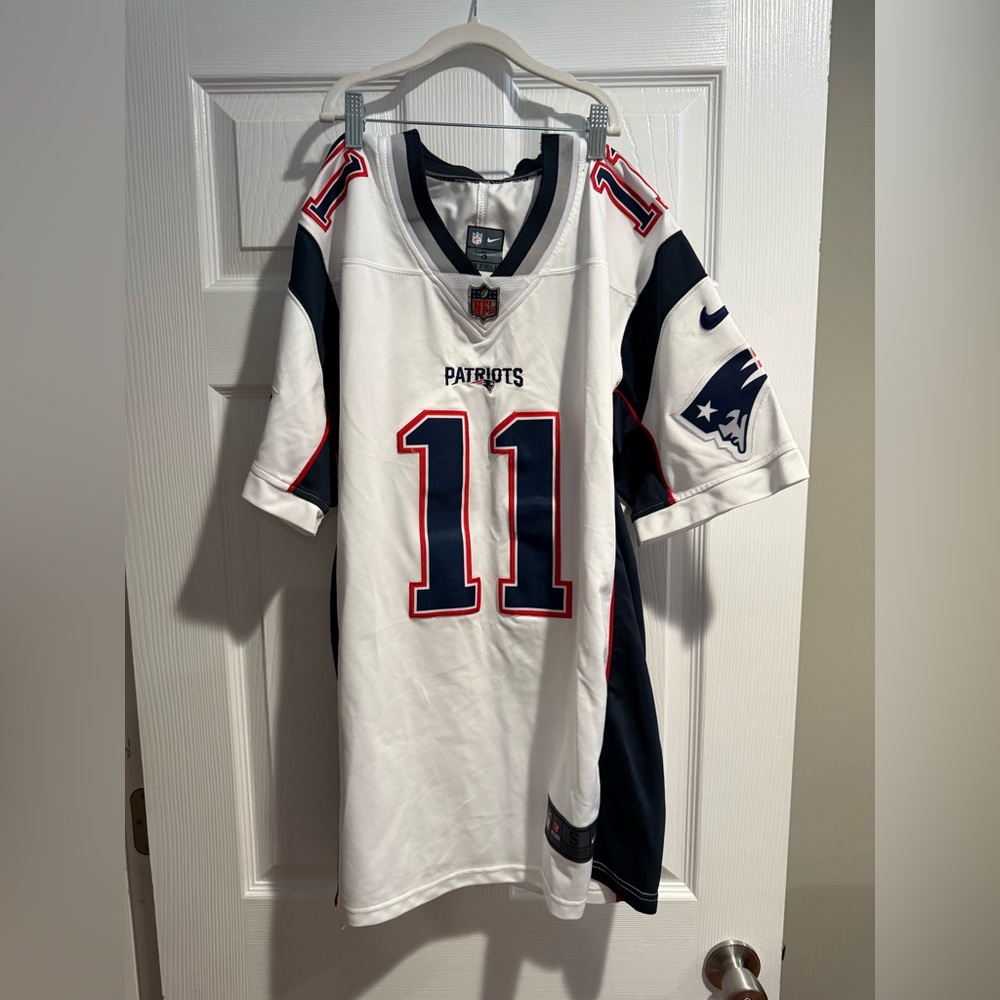 New England Patriots White and Blue Jersey